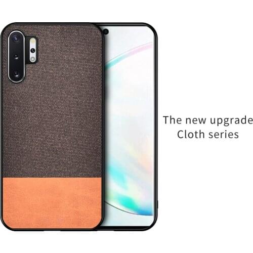Splicing Color Comfortable And Natural Fabric Soft Shell Anti-Finger Cases For Samsung A10S A70 A50 Note10 Z Fold2 Fold Mobile