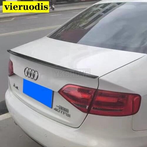 For Audi A4 B8 B8.5 Spoiler 2009 -2016 ABS Plastic Unpainted Color Rear Roof Spoiler Wing Trunk Lip Boot Cover Car Styling