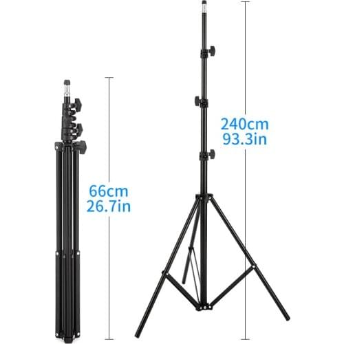 Selens 240CM Light Stand Tripod For Camera Foldable Studio Light Stand For Softbox Photography Umbrella Flash Speedlite