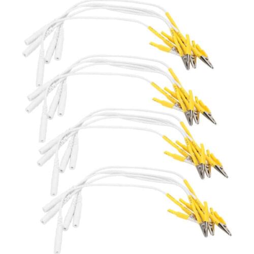20pcs / bag Clip Electrode Lead Wires Cable for TENS Massager Connection Unit Physiotherapy Relaxation Machine