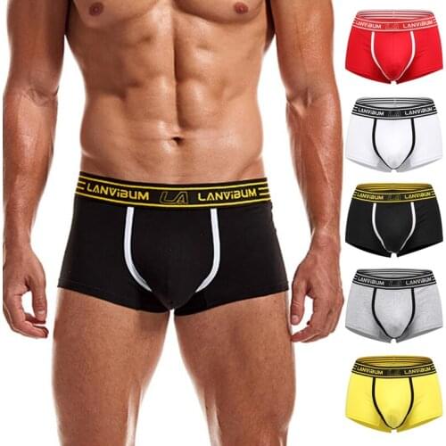 New 3 Pcs/Lot Boxer Shorts Mens Underwear Soft Slim Underpants Comfort Breathable Boxershorts European Size Large Panties Pack