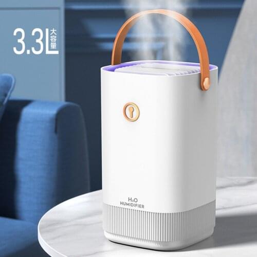 Large Car Humidifier 3300ml Cool Mist Aroma Essential Oil Diffuser with Night Light for Home Office Bedroom