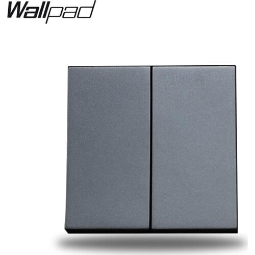 Wallpad S6 2 Gang Intermediate Crossove Switch Module Modular Black White LED Wall Light Power Switch DIY Free Combination