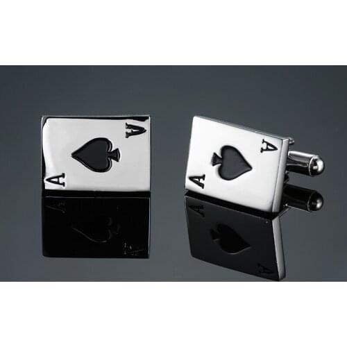 French Cufflinks playing cards of spades A Cufflinks can be used as a fathers Day gift