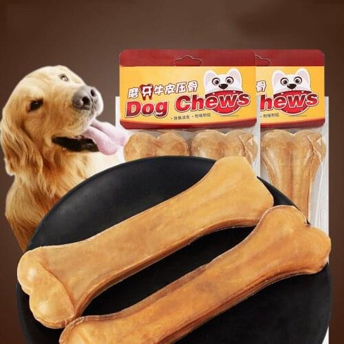 Dog Chew Toys Pet Supplies Chews Snack Food Treats Bones Dog Cowhide Bone Dog Chews Molar Rod for Puppy Small Medium Big Dogs