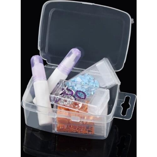 1 Grid Transparent Plastic Diamond Storage Box Jewelry Drill Case Organizer for DIY Diamond Painting Tool Diamond Storage Box