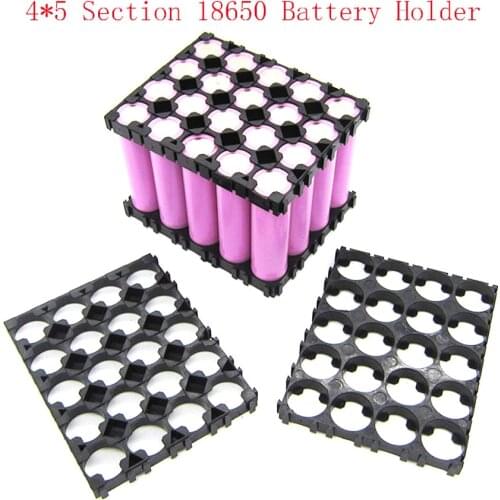 1Pcs 4*5 Cell 18650 Batteries Spacer Radiating Shell Plastic Heat Holder Bracket 4x5 18650 Bracket