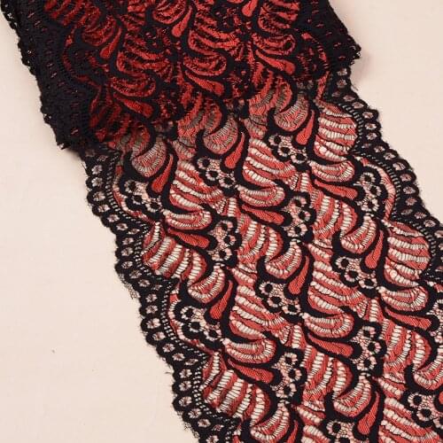 10Yards 18cm Elastic Embroidered Lace Fabric Trim Ribbons for DIY Sewing Handmade Girls Sexy Underwear Garment Accessories