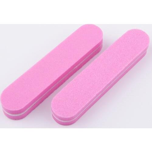 10Pcs/lot Mini Nail File Pink limas para Manicura 100/180 lime a ongle Professionel Manicure Tools 9*2CM Nail Acessorios Set