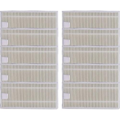 10 Pcs Robotic Vacuum Cleaner with Hepa Filter for Conga Slim 890 /750 Robotic Vacuum Cleaner Parts