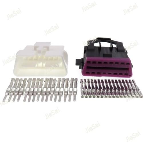 16 Pin 3A0972695A Automotive OBD Diagnostic Socket Auto Plug Wiring Harness Connector For VW Audi