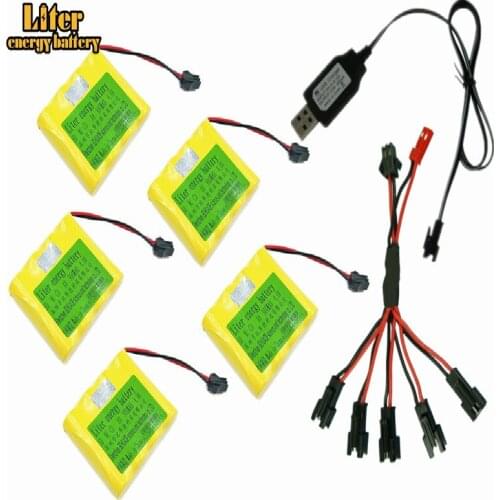 4.8V 900mAh Ni-Cd Battery With 5 in 1 Charger For Remote Control Toys Lighting Electric Tool AA Group RC TOYS Battery Group