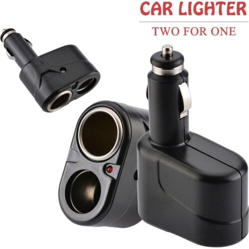 2 Way Car Cigarette Lighter Socket Splitter 12V/5A Car Charger Power Adapter Motorcycle Boats Cigarette Lighter Accessories