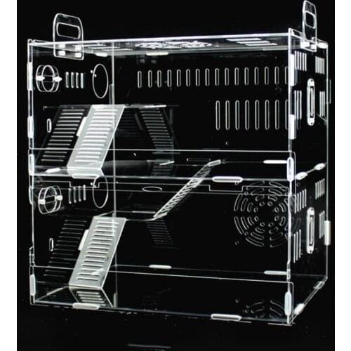 Large Size Hamster House Acrylic Guinea Pig Villa Transparent Hamster Baby House 40x30x27cm