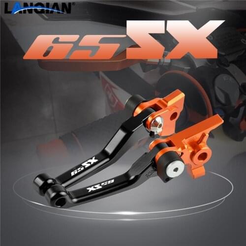 For 65SX 65XC Motocross Accessories Aluminum Dirt Bike Pivot Brake Clutch Levers 65 SX 65 XC 2004-2018 2014 2015 2016 2017