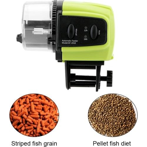 ITIMO 1 Pcs Digital Display Feeder Fishing Plastic Portable Automatic Fish Timer Feeder Tools Home Aquarium Accessories