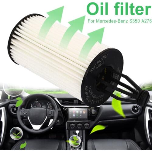 A2761800009 Car Oil Filter For Benz M276 C300 C350 GLK350 ML350 R350 Oil Filter Anti-Pollen Replacement Lubricating Oil Filter