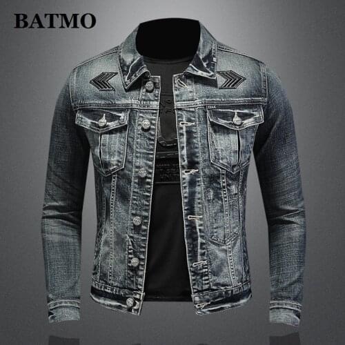 BATMO 2020 new arrival high quality casual denim jackets men,mens casual jackets,plus-size M-4XL H0622