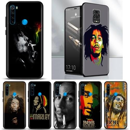 Bob Marleys for Xiaomi Redmi Note 9 Pro 8T 9S 7 8 Pro 6A 7A 8A 9A 9C 9 Prime Black Soft Phone Case Cover