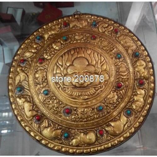 HDC0624 Tibetan brass 3D engraving deco ornaments,Buddhist decoration arts,Wall hanger
