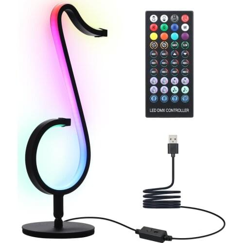 LEDs Dimmable RGB Musical Note Light Symphony Table-Wall Lamp Night Lights APP / Remote Control for Living Room Bedroom Bedside
