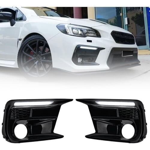 For Subaru WRX XTI 2018-2020 Limited Switchback White LED DRL Daytime Running Driving Light Signal Bezels Fog Lamp 1sest