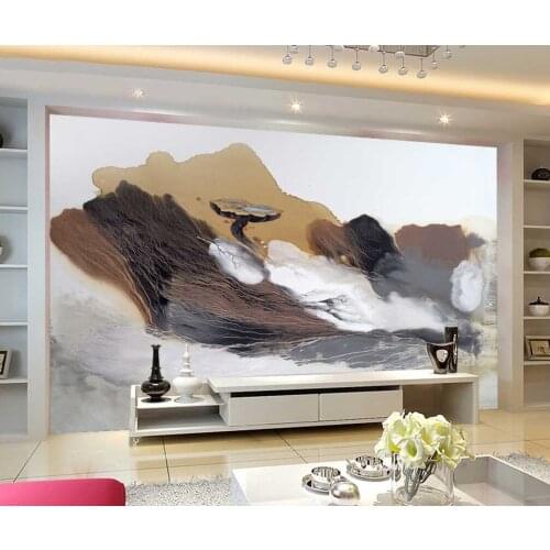 Custom background wall freehand mountain painting art living room bedroom background wallpaper 3d wallpaper mural wallpaper