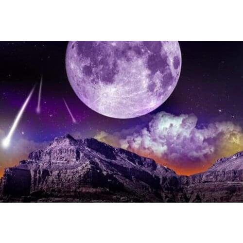 GLymg Diy 5D Diamond Painting Embroidery Rhinestones Embroidery Mysterious Moon Painting Kits Adults Diamond Wall Arts Decor