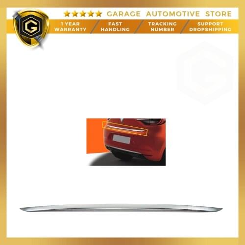 For Renault Clio 5 Stainless Steel Chrome Luggage Bottom Trim 2019 and Above