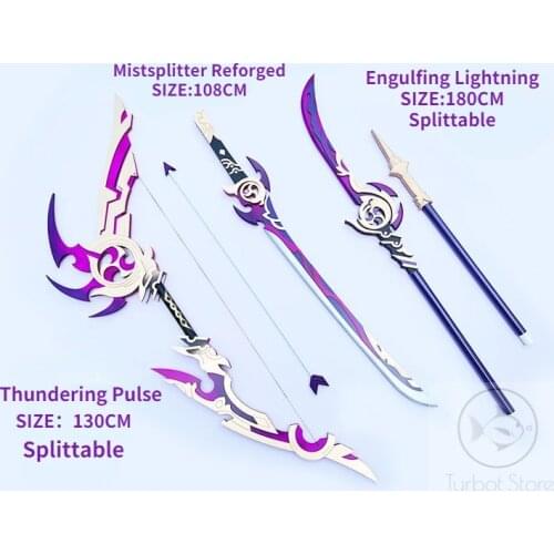 Game Genshin Impact Raiden Shogun Baal Cosplay Sword Kamisato Ayaka Props for Halloween Christmas Party Masquerade Anime Shows