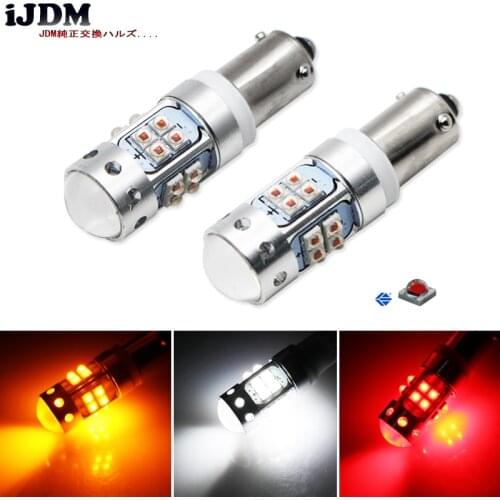 IJDM H21W BAY9s LED Replacement Bulbs For Position Parking Lights or Backup Reversing Brake LightsTurn Signal (white Red Amber)