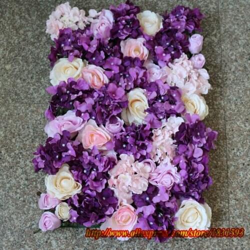 Artificial silk hydrangea Rose flow wall wedding backdrop decoration flower runner wedding stage decoration 10pcs/lot TONGFENG