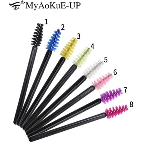 200pcs Make Up Brushes Mini Eyelash Brush For Eyelash Extension Disposable Eyebrow Brush Mascara Applicator Wand Makeup brushes