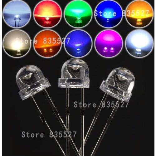 1000pcs MIX 5mm LED F5 Assorted Kit Straw Hat Warm White Green Red Blue UV Yellow Orange Pink DIY Light Emitting Diode Set 20mA