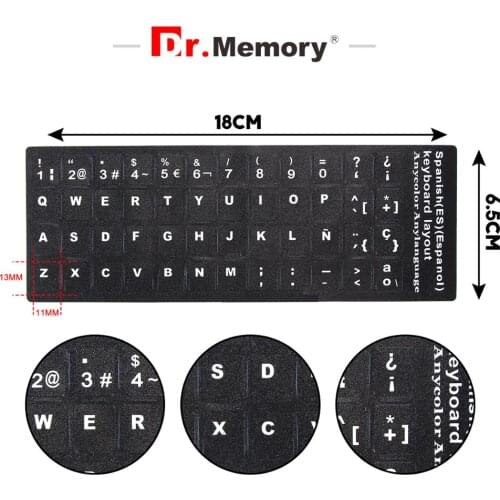 Spanish Keyboard Stickers Notebook Laptop Keyboard Layout Letters Replacement Stickers