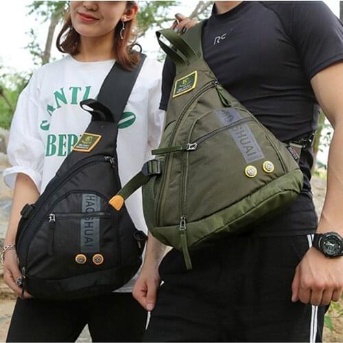 Mens Nylon Sling Knapsack Shoulder Messenger Cross Body Trekking Bags Chest Bag Laptop Kettle Travel Assault Single Back Pack