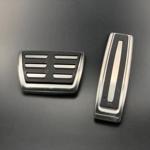 Stainless Steel Gas Accelerator Fuel Brake Pedals AT Plate Pad For Audi Q7 Porsche Cayenne for Volkswagen Touareg 2007-2015