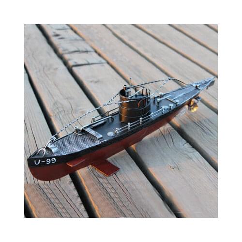 World War II German hunting U-99 iron submarine model Creative window decoration Submarine toy gifts, military fans collection