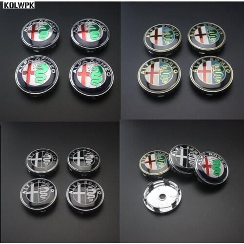 4pcs 60mm Alfa Romeo 147 156 166 159 GT Giulia car Wheel Center Hub Cap Wheel Dust-proof Badge emblem covers