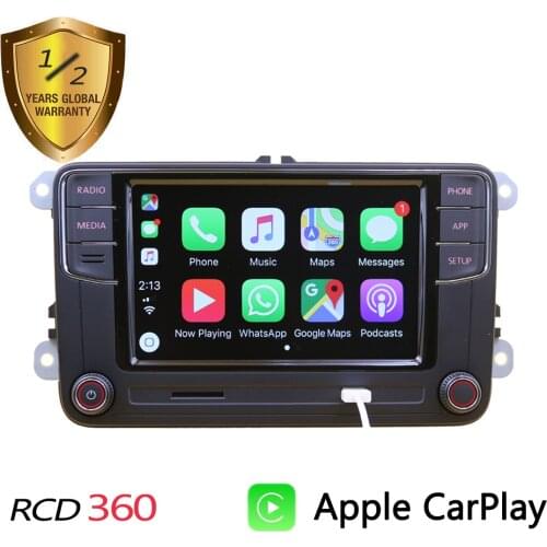 Russian Portuguese Spanish RCD360 Carplay MIB Radio For Golf 5 6 Jetta MK5 MK6 CC Tiguan Passat B6 B7 CC Polo Touran 6RD035187B