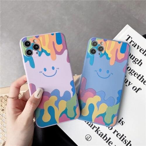Happy Smiley Face Phone Case for Huawei P30 P40 P20 P50 Pro Mate 30 40 20 Nova 7i 6 5 4 Watercolor Soft Silicone Back Case Cover