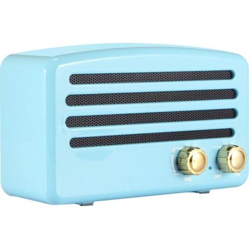 T5 Retro Nostalgic Mini Wireless Bluetooth Speaker 3D Stereo Mega Bass Subwoofer Mobile Phone Audio Radio Tf Card Usb Aux