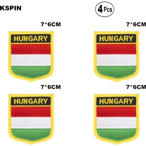 Hungary Shiled Shape flag patches national flag patches for Cothing DIY Decoration