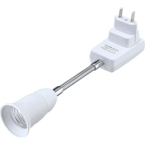 1pcs US / EU plug E27 Extension Converter LED Light Lamp Bulb Extend Adapter Wall Socket Lamp Base Holder Screw Socket