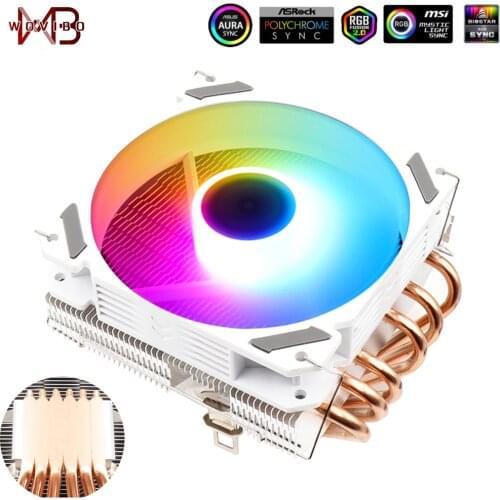 CPU Ventilador Fan RGB ARGB For Intel LGA 1150 1151 1155 1156 1366 2011 X79 X99 AMD AM3 AM4 Socket Cooling Cooler Radiator