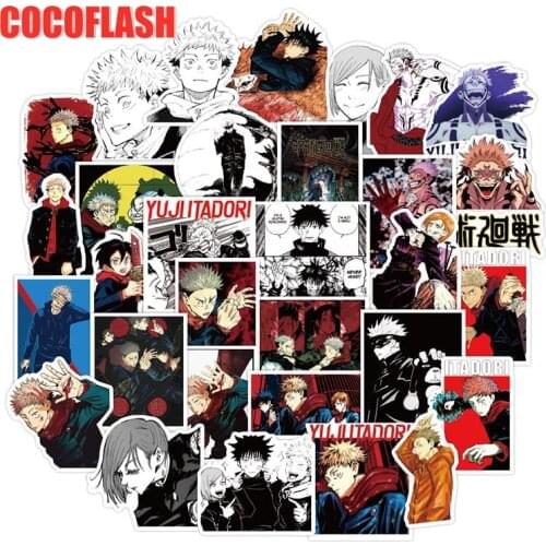 10/50Pcs/set Anime Jujutsu Kaisen Cartoon PVC Waterproof Stickers Vinyl Laptop Luggage Decals Graffiti Decor Kids Scrapbook
