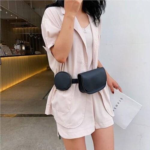 Vintage Fanny Pack Luxury PU Leather Women Waist Belt Bags Fashion Designer Mini Round Chest Bag Female Casual Pouch Coin Purse