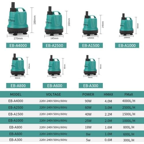 Adjustable Flow Water Pump For Aquarium Fish Tank Aquarium Pump Submersible Pump High Power High quality
