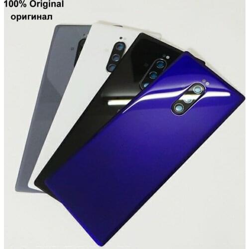 100% Original Glass Battery Housing Door Back Cover Case For Sony Xperia 1 X1 / XZ4 J8110 J8170 J9110 Battery Cover Replacement