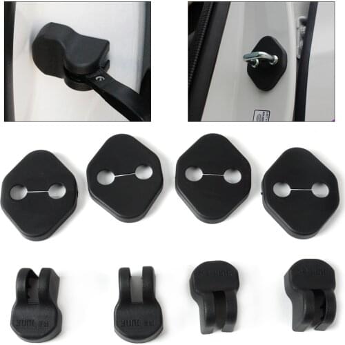 4pcs Door Striker Cover Lock Protector + 4pcs Door Check Arm Protect Cover Fit for Honda Civic Accord CR-V 2005 ~ 2013 2014